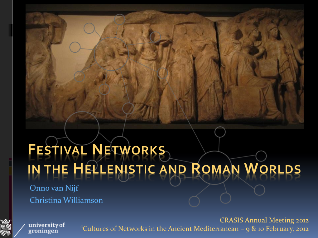 Festival Networks in the Hellenistic World