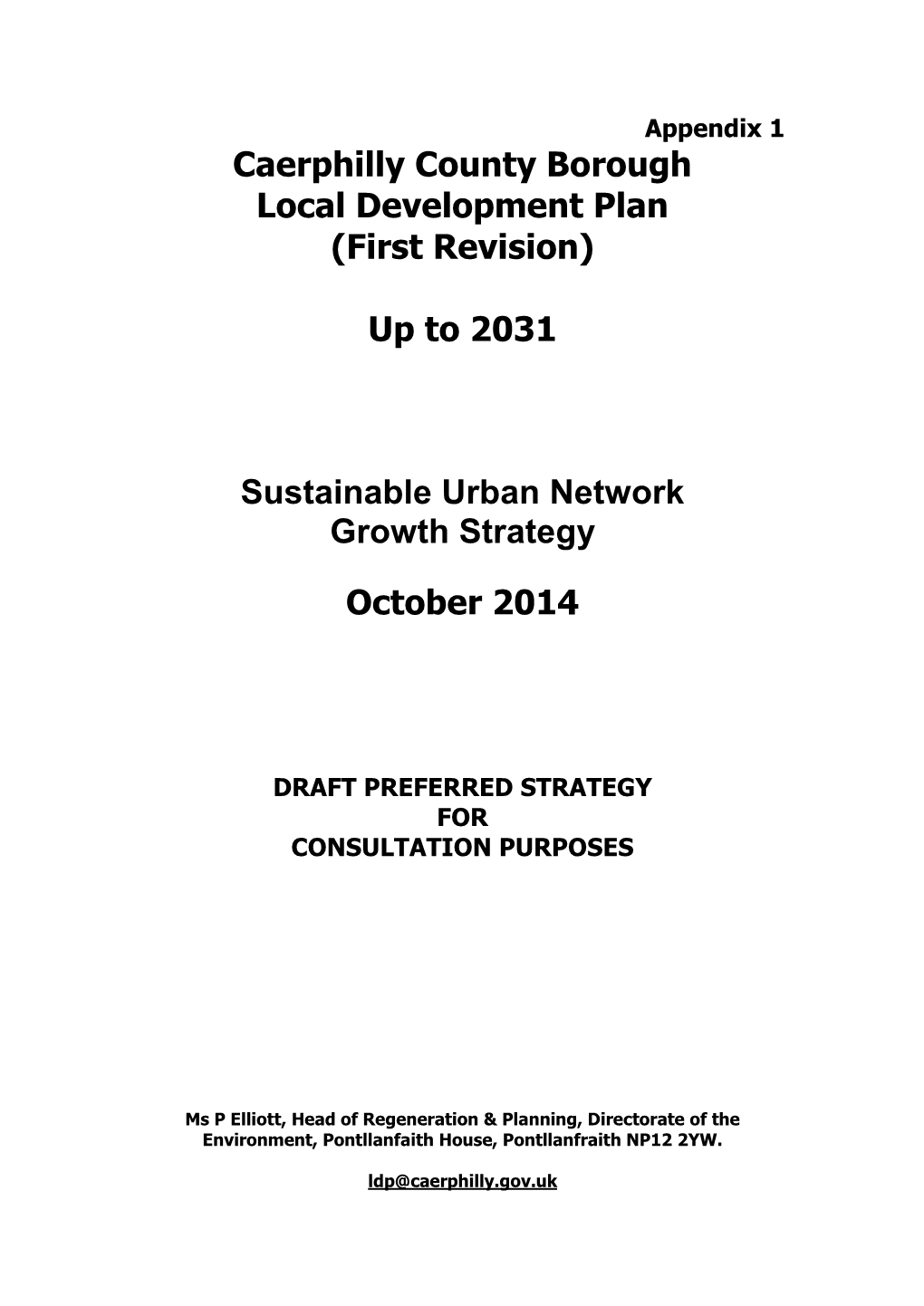 Caerphilly County Borough Local Development Plan (First Revision)