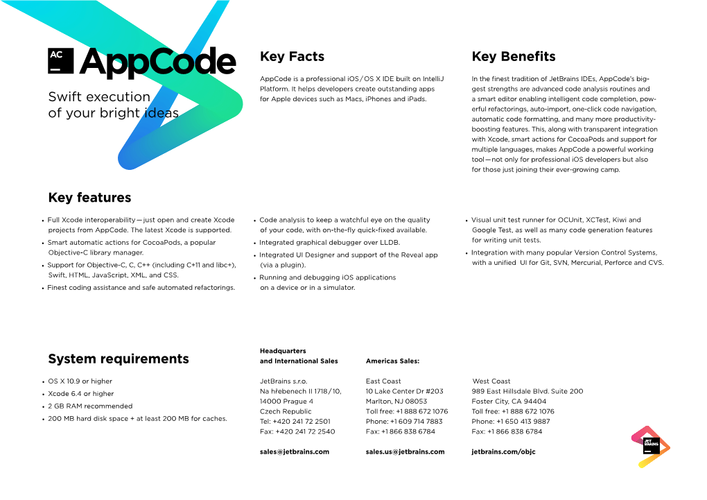 Jetbrains Appcode Datasheet(101 KB, PDF)