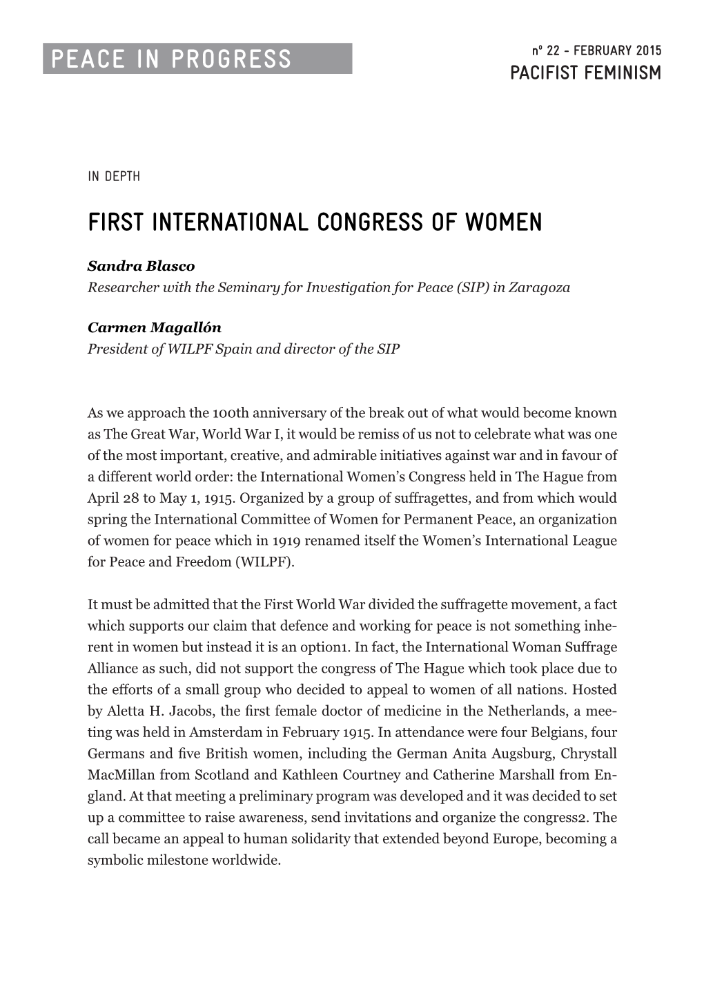 First International Congress of Women