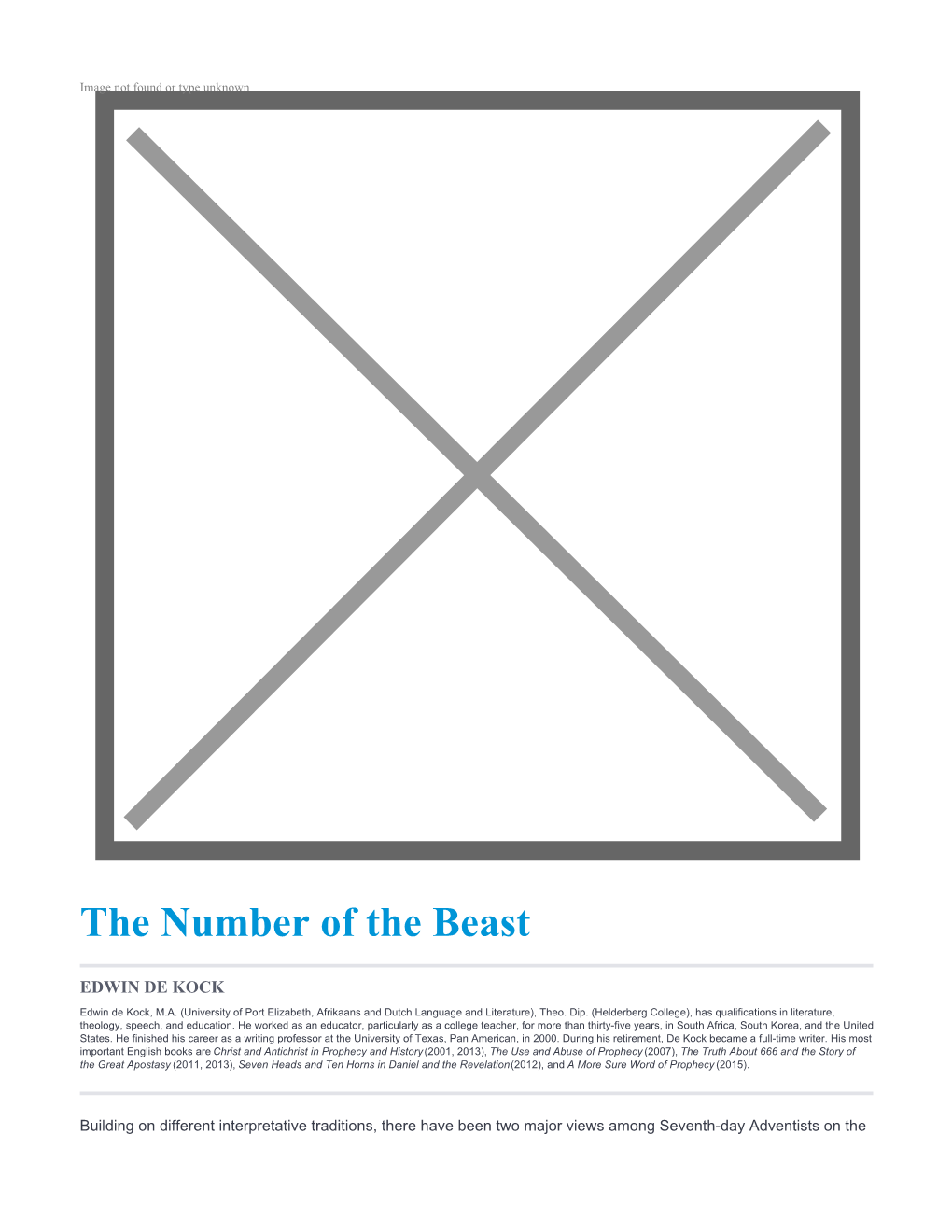 The Number of the Beast