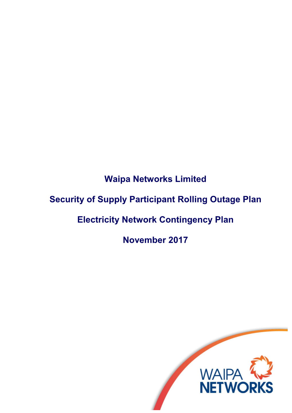 Participant Outage Plan Nov-17