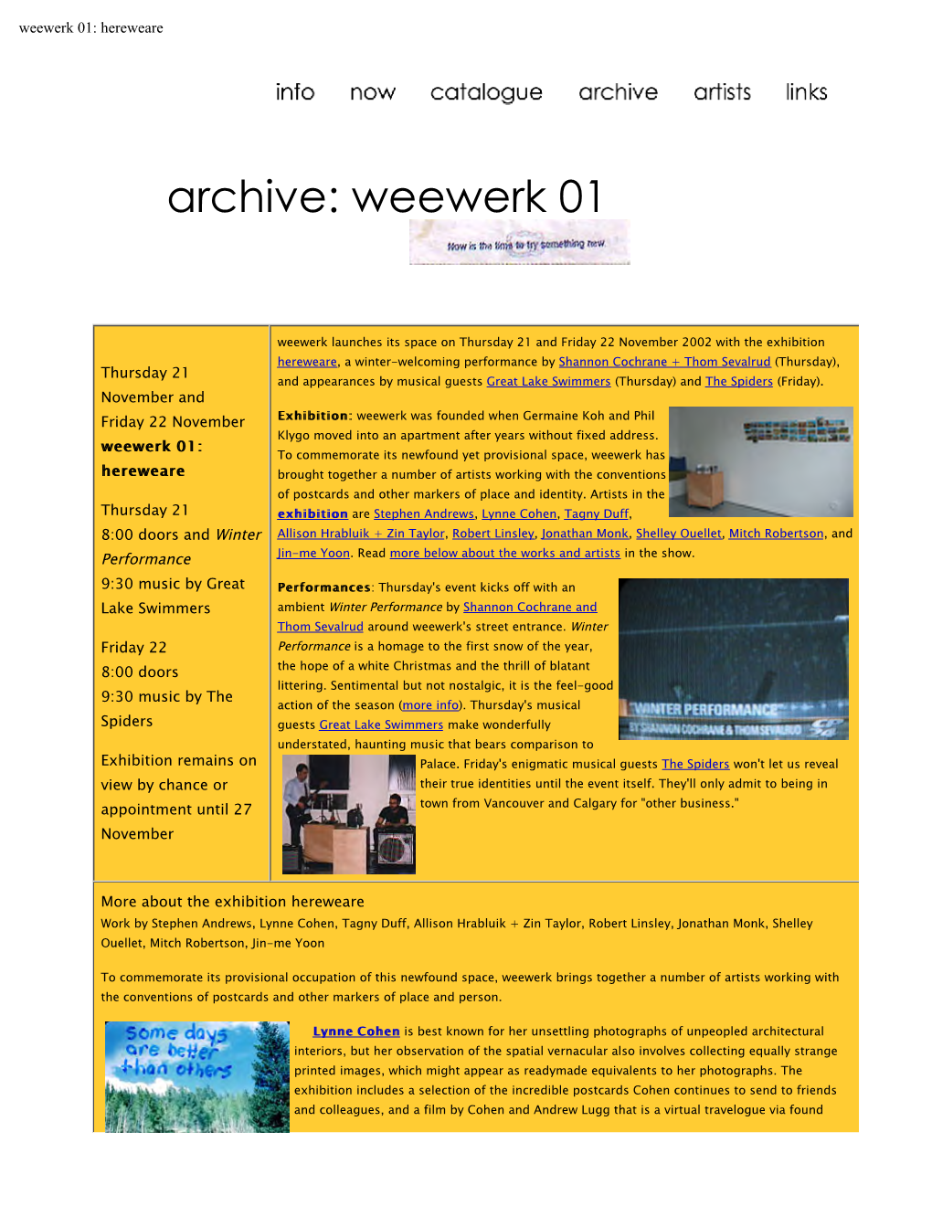 Weewerk 01: Hereweare
