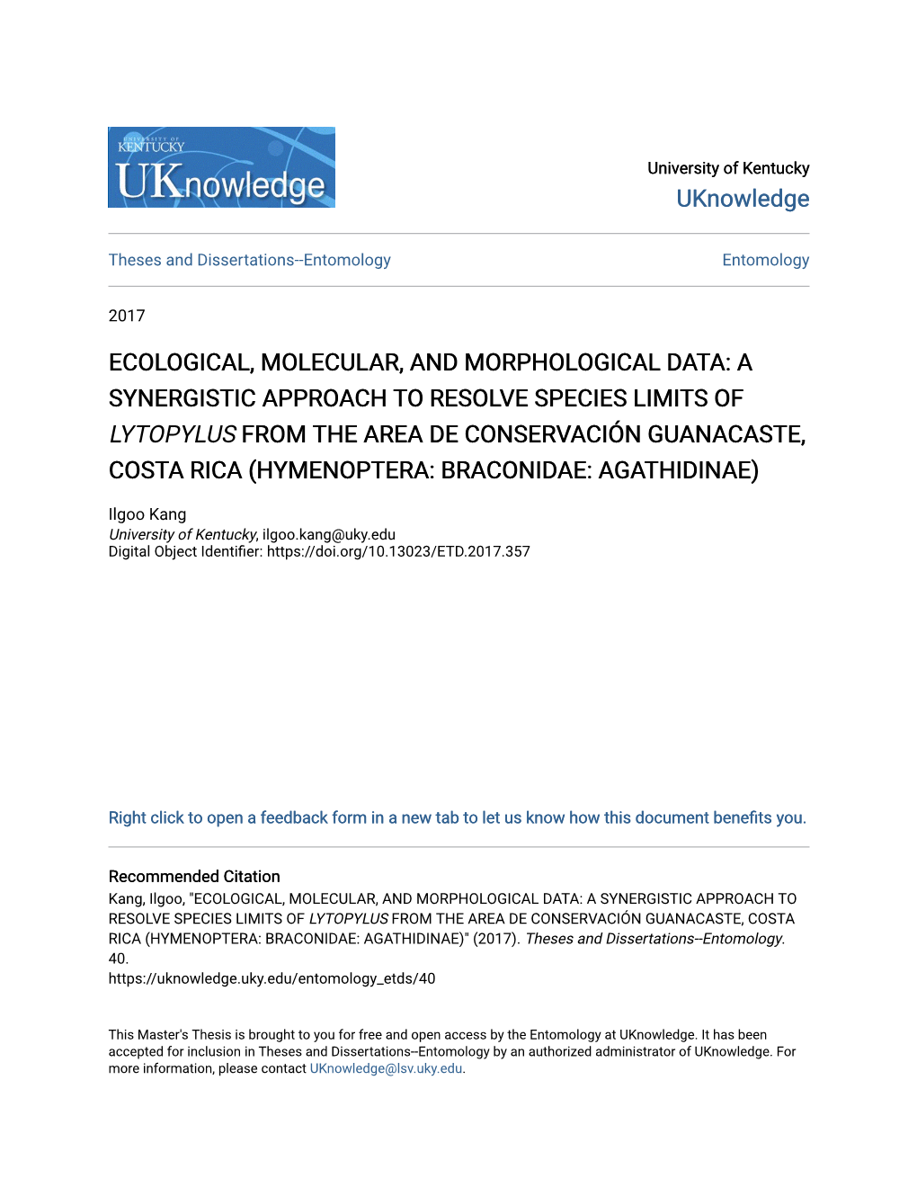 Ecological, Molecular, and Morphological