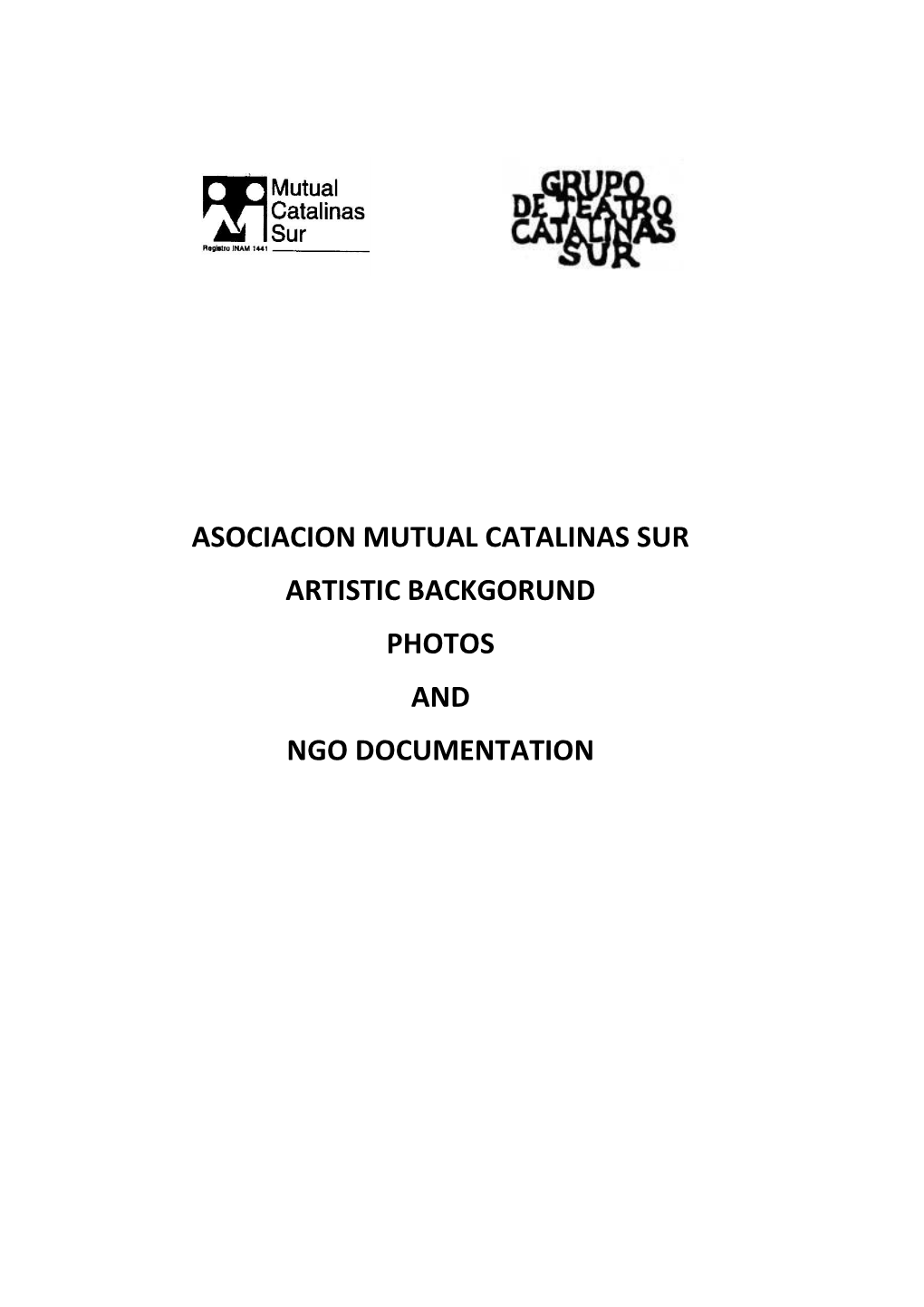 Asociacion Mutual Catalinas Sur Artistic Backgorund Photos and Ngo Documentation
