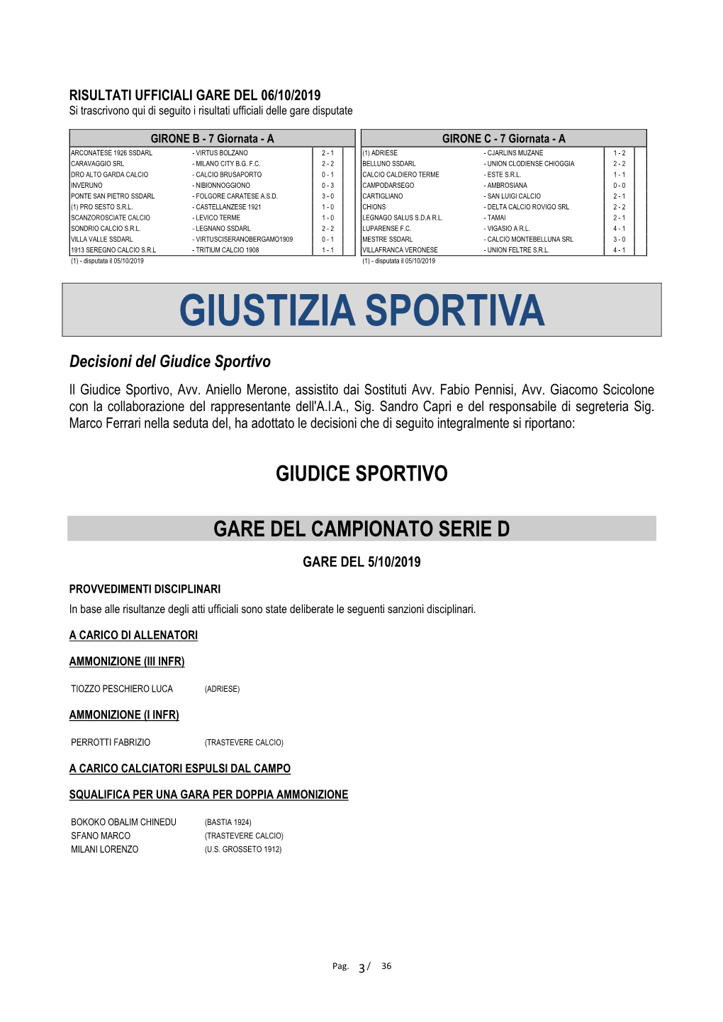 Giustizia Sportiva