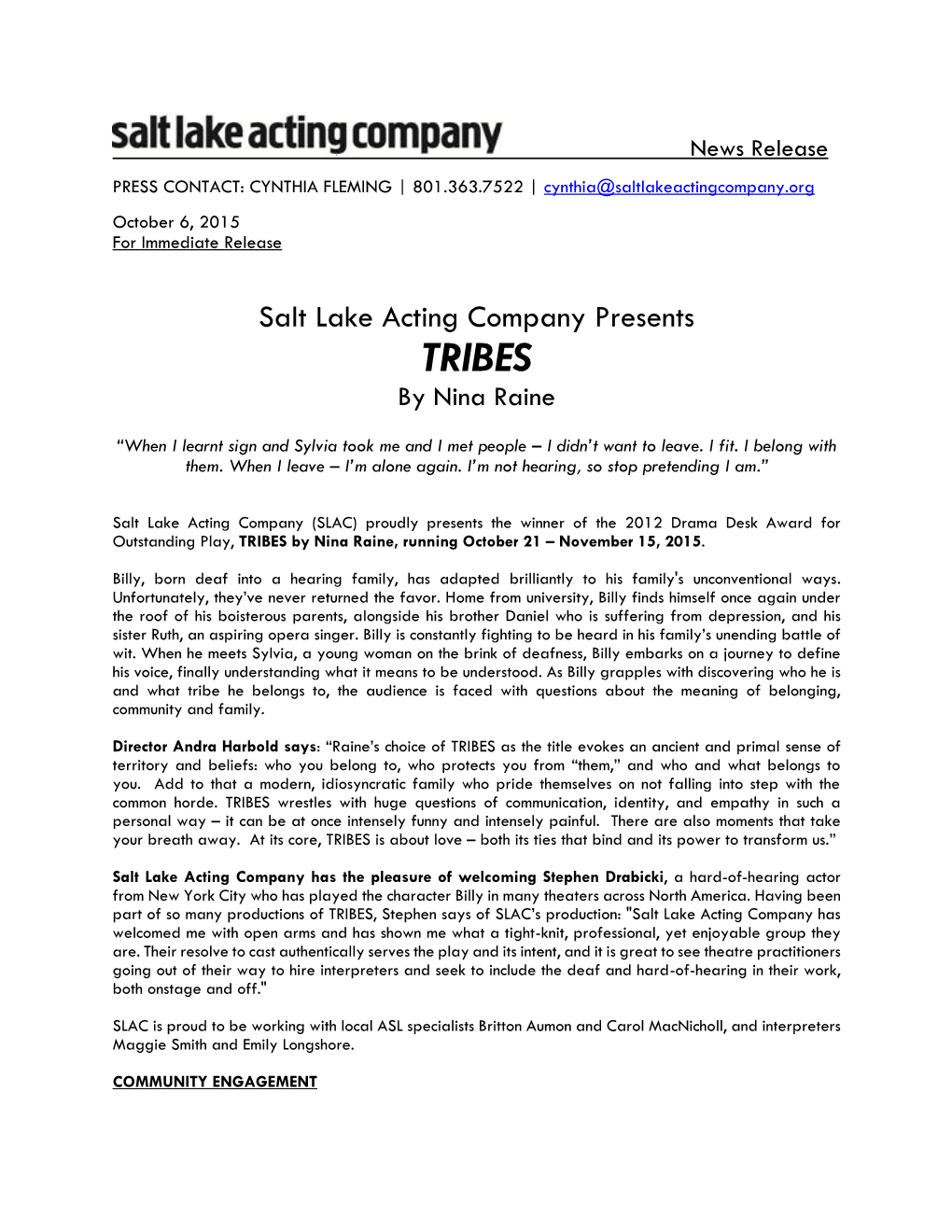 TRIBES by Nina Raine