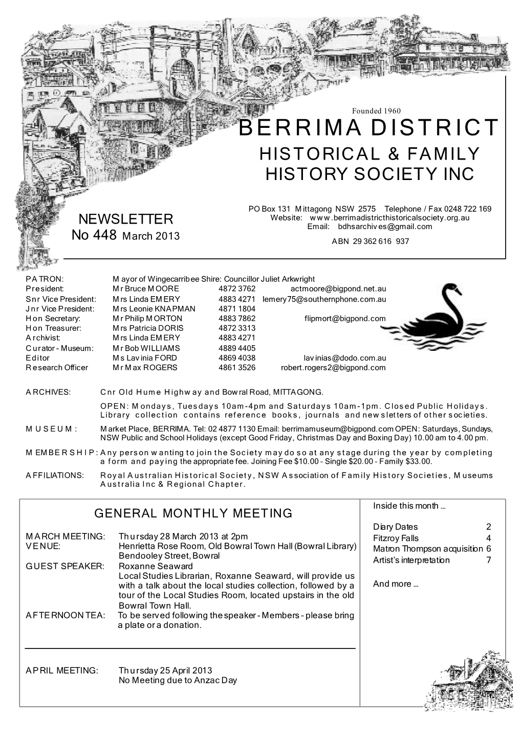 March 2013 Newsletter