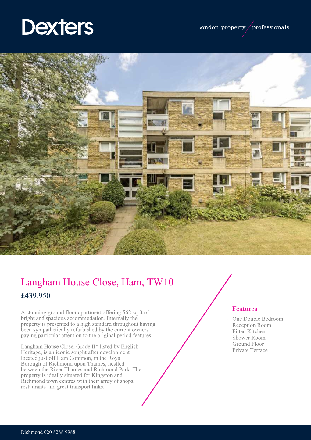 Langham House Close, Ham, TW10 £439,950