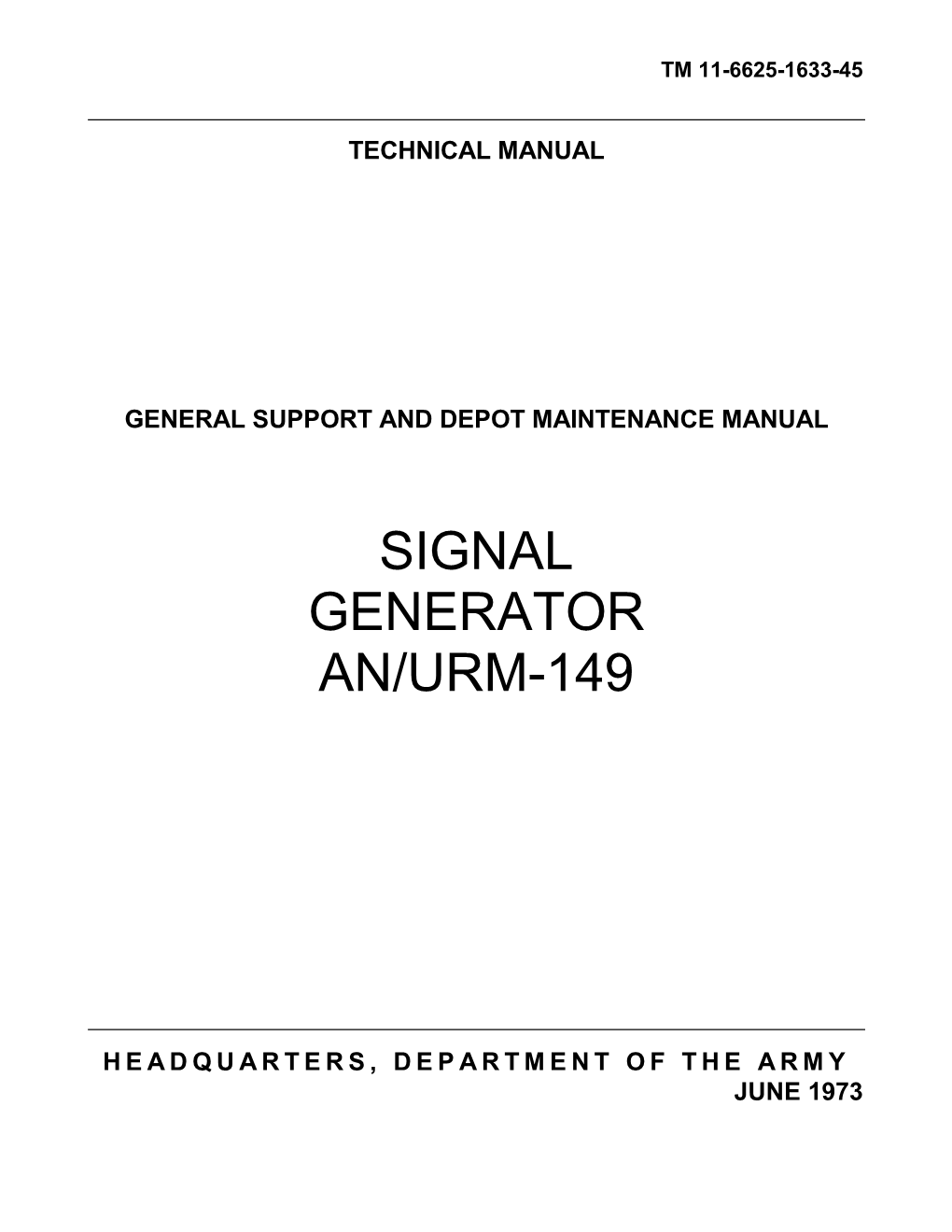 Signal Generator An/Urm-149