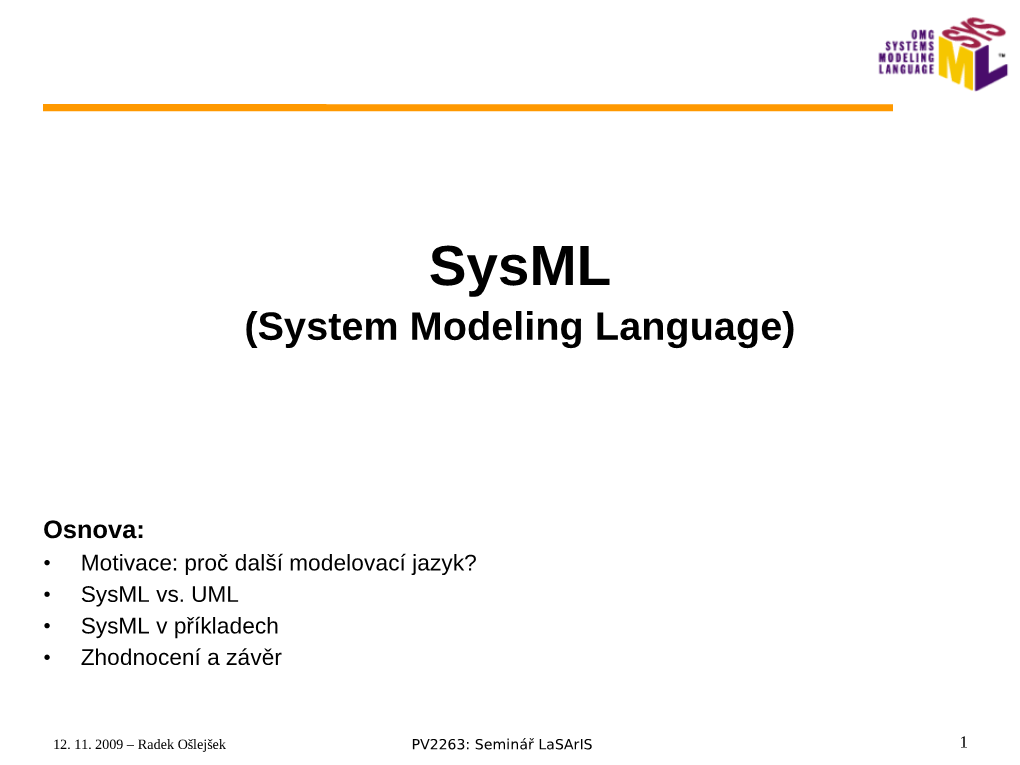 Sysml (System Modeling Language)