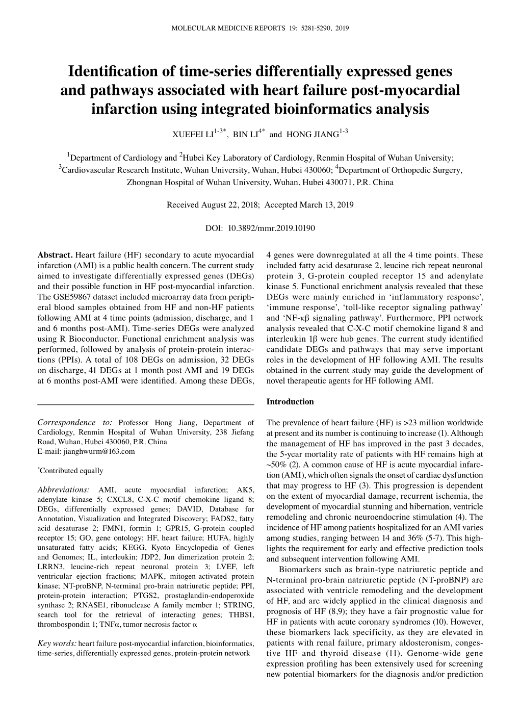 Identification of Time‑Series Differentially Expressed Genes And