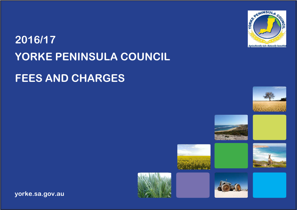 2016/17 Yorke Peninsula Council Fees and Charges