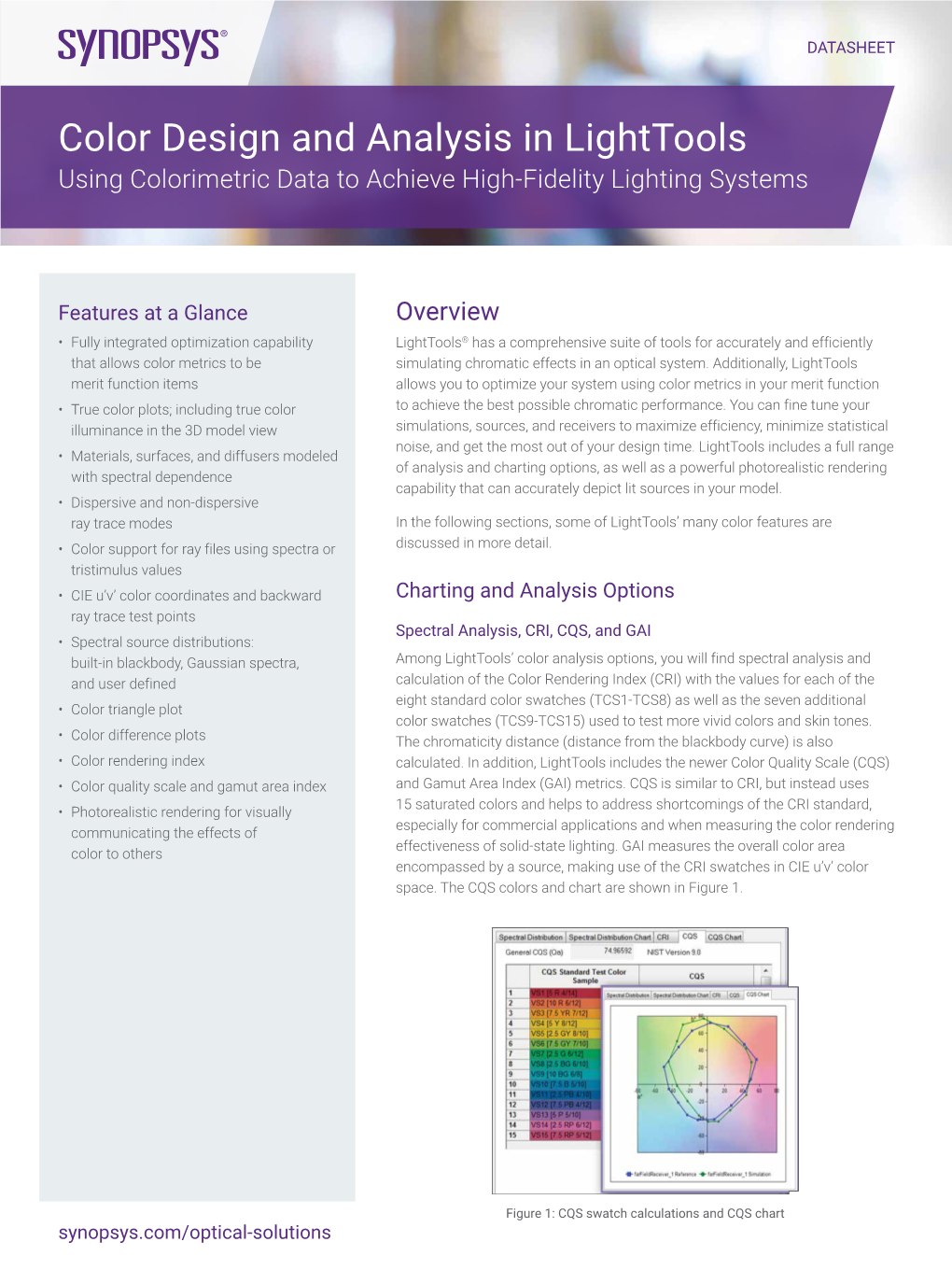 Color Design and Analysis in Lighttools Using Colorimetric Data to Achieve High-Fidelity Lighting Systems