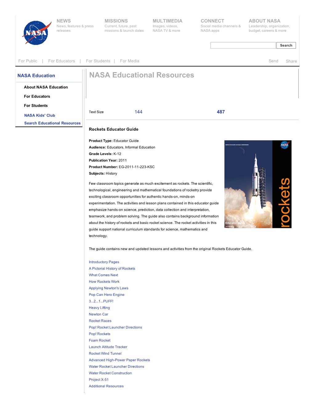 NASA Educational Resources