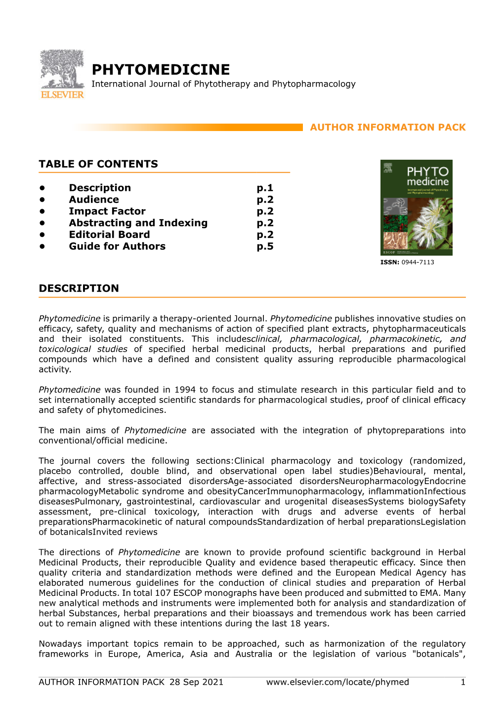 PHYTOMEDICINE International Journal of Phytotherapy and Phytopharmacology