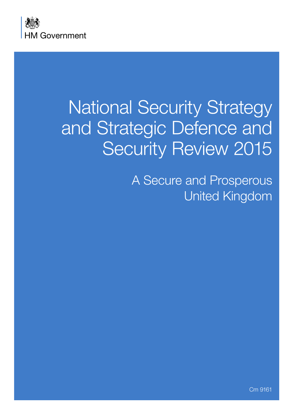 National Security Strategy and Strategic Defence and Security Review 2015