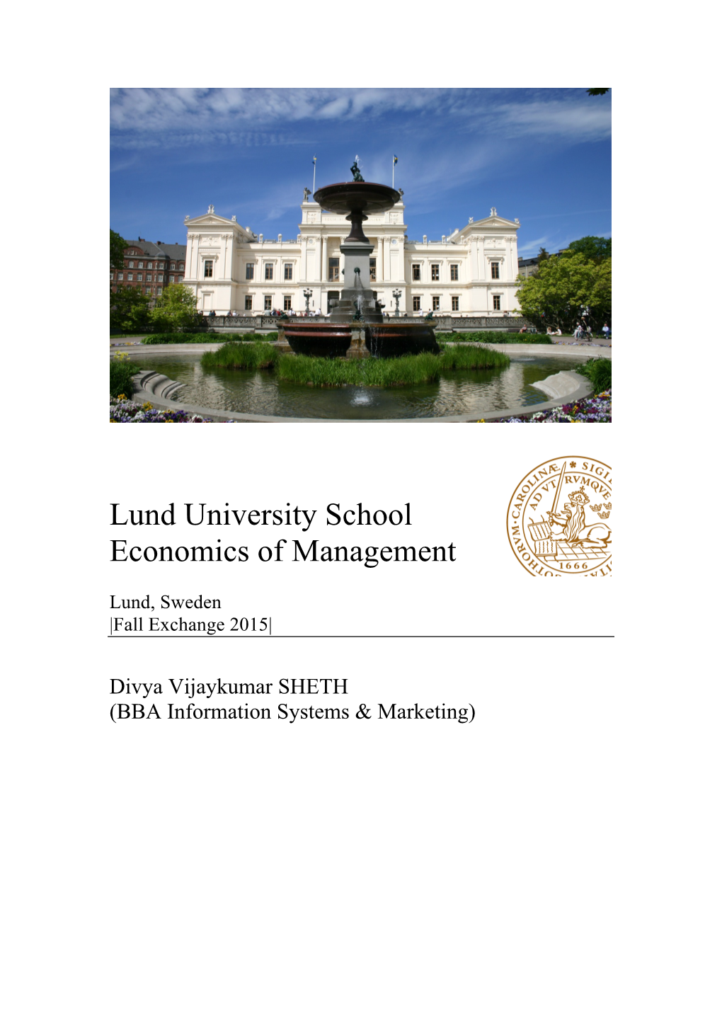 Lund University School Economics of Management