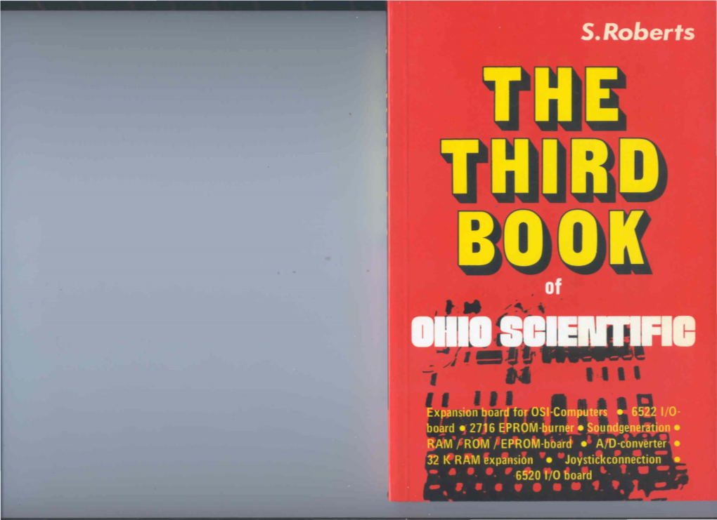 Third Book of Ohio Scientific Using Is Now Availablet This New Book Is an "Action"· Very Important Information for Book