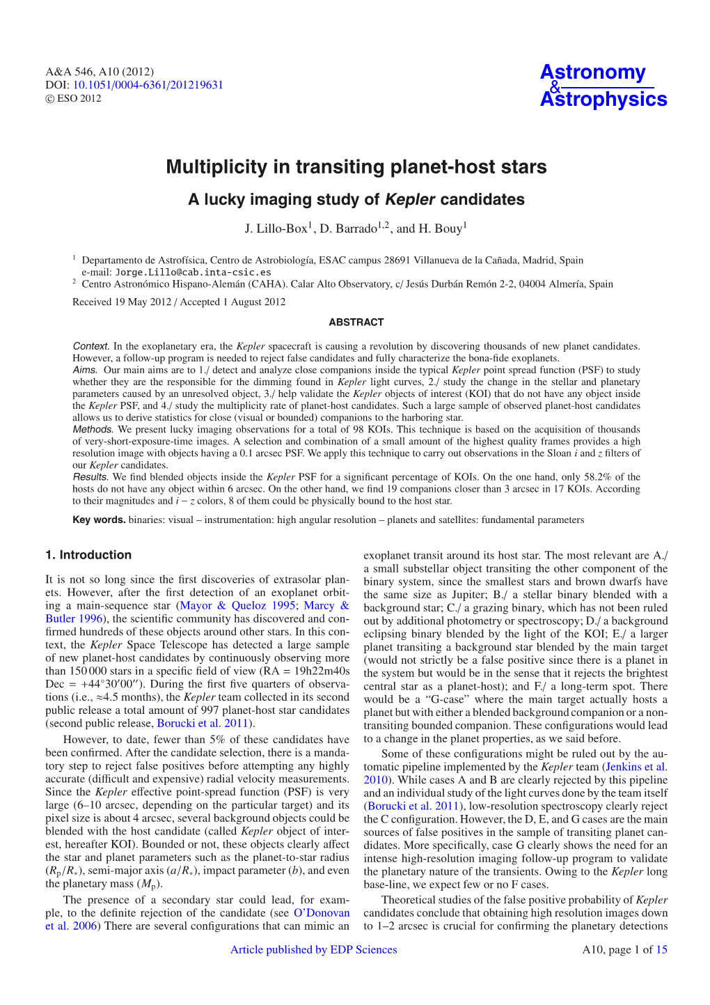 Multiplicity in Transiting Planet-Host Stars a Lucky Imaging Study of Kepler Candidates