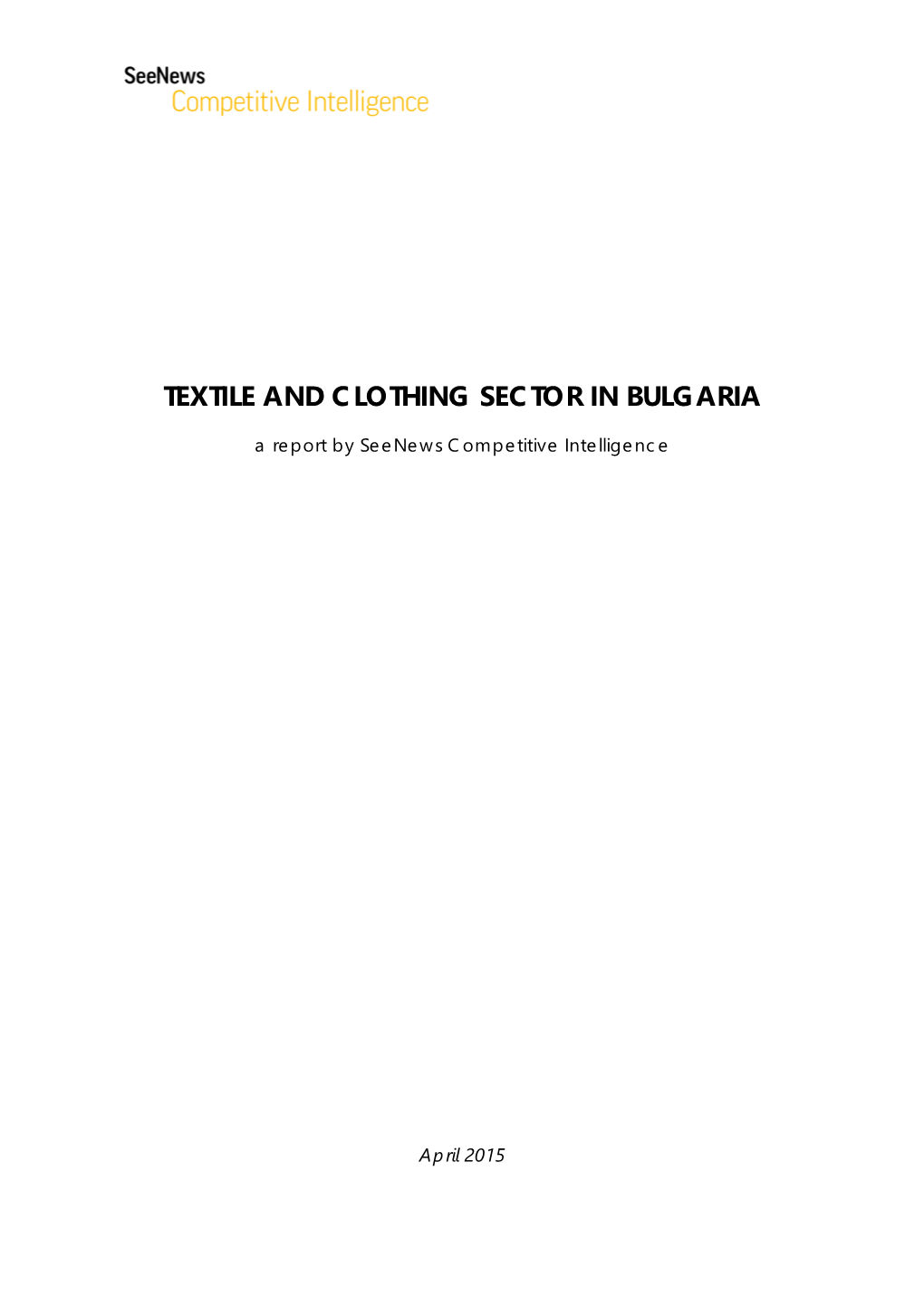 Textile and Clothing Sector in Bulgaria