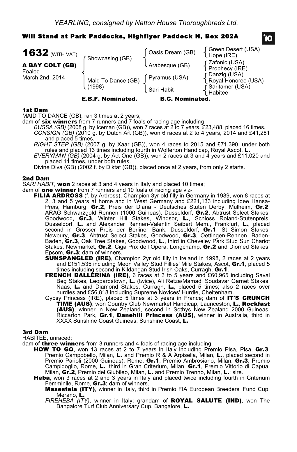 October Yearling Sale Book 1