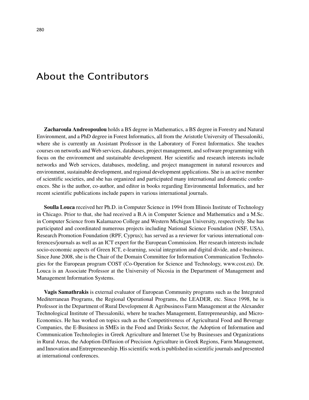 About the Contributors