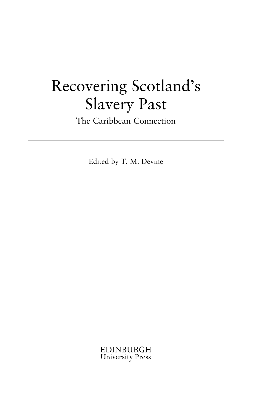 Recovering Scotland's Slavery Past