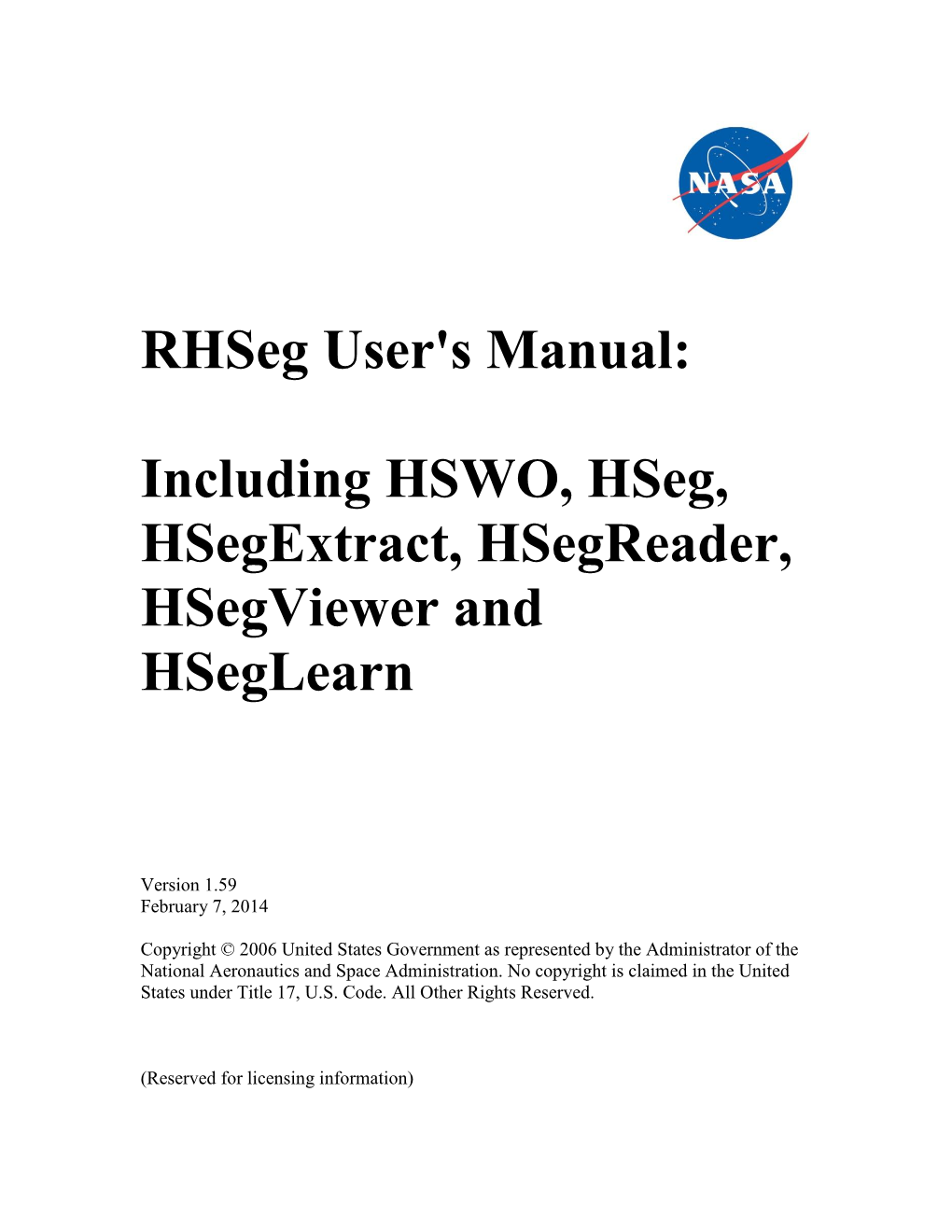 Rhseg User's Manual