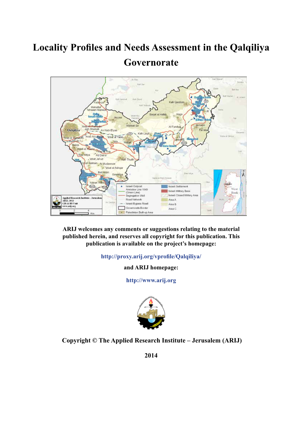 Locality Profiles and Needs Assessment in the Qalqiliya Governorate