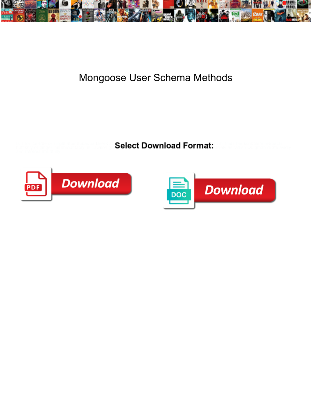 Mongoose User Schema Methods