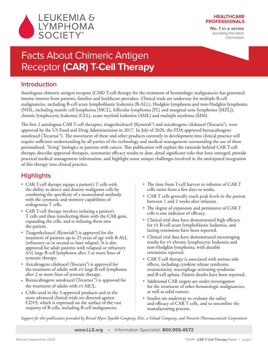 Facts About Chimeric Antigen Receptor (CAR) T-Cell Therapy