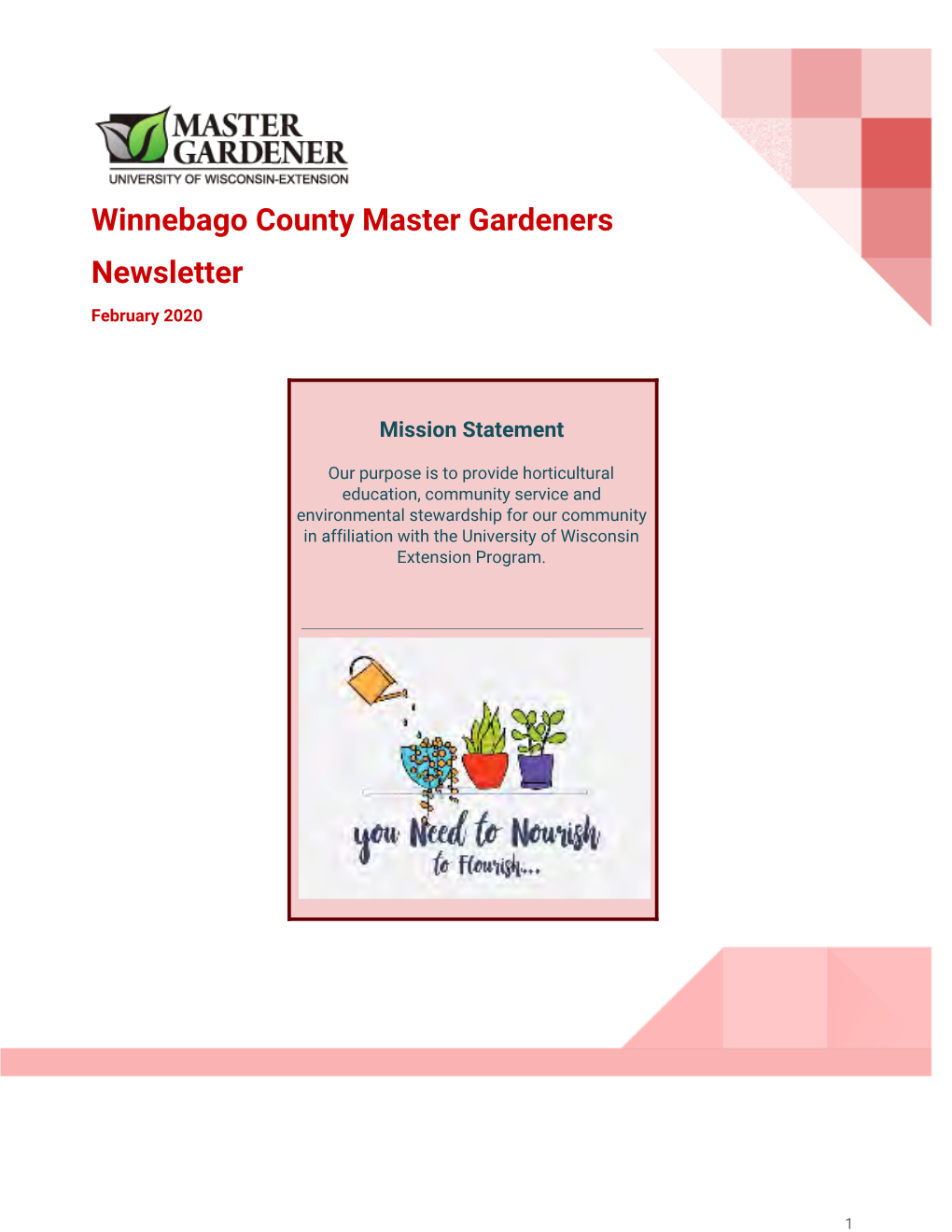 Winnebago County Master Gardeners Newsletter