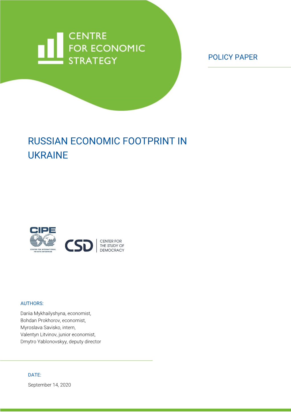 Russian Economic Footprint in Ukraine