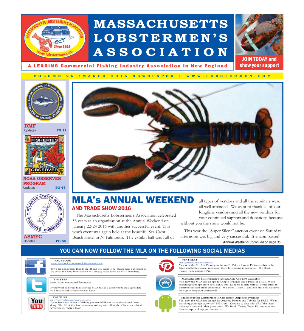 Massachusetts Lobstermen's Association, Inc