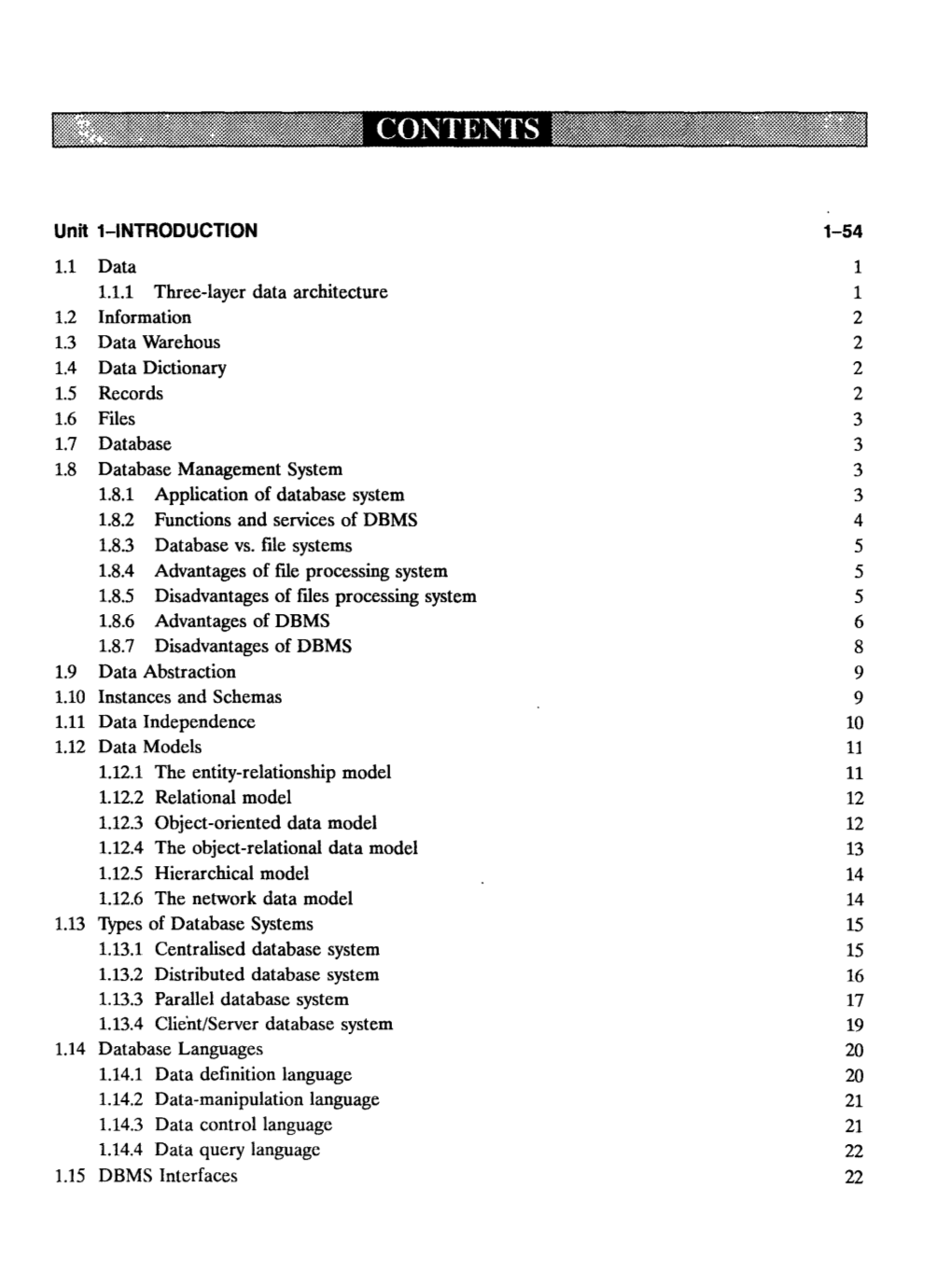 1.1 Data 1 1.1.1 Three-Layer Data Architecture 1 1.2 Information 2 1.3