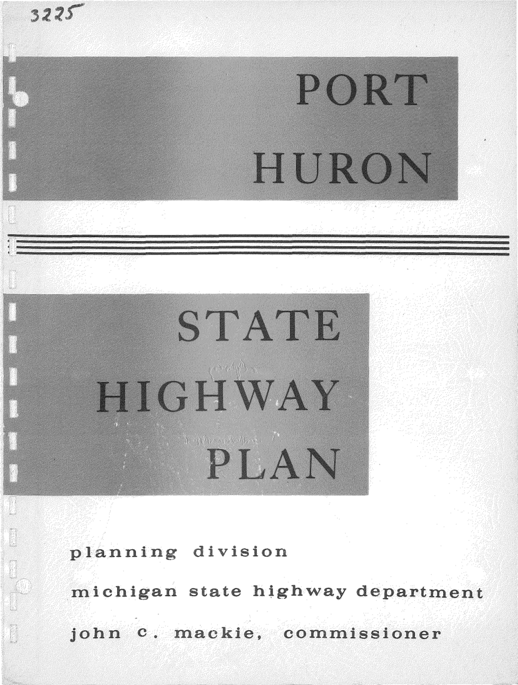 Port Huron State Highway Plan"
