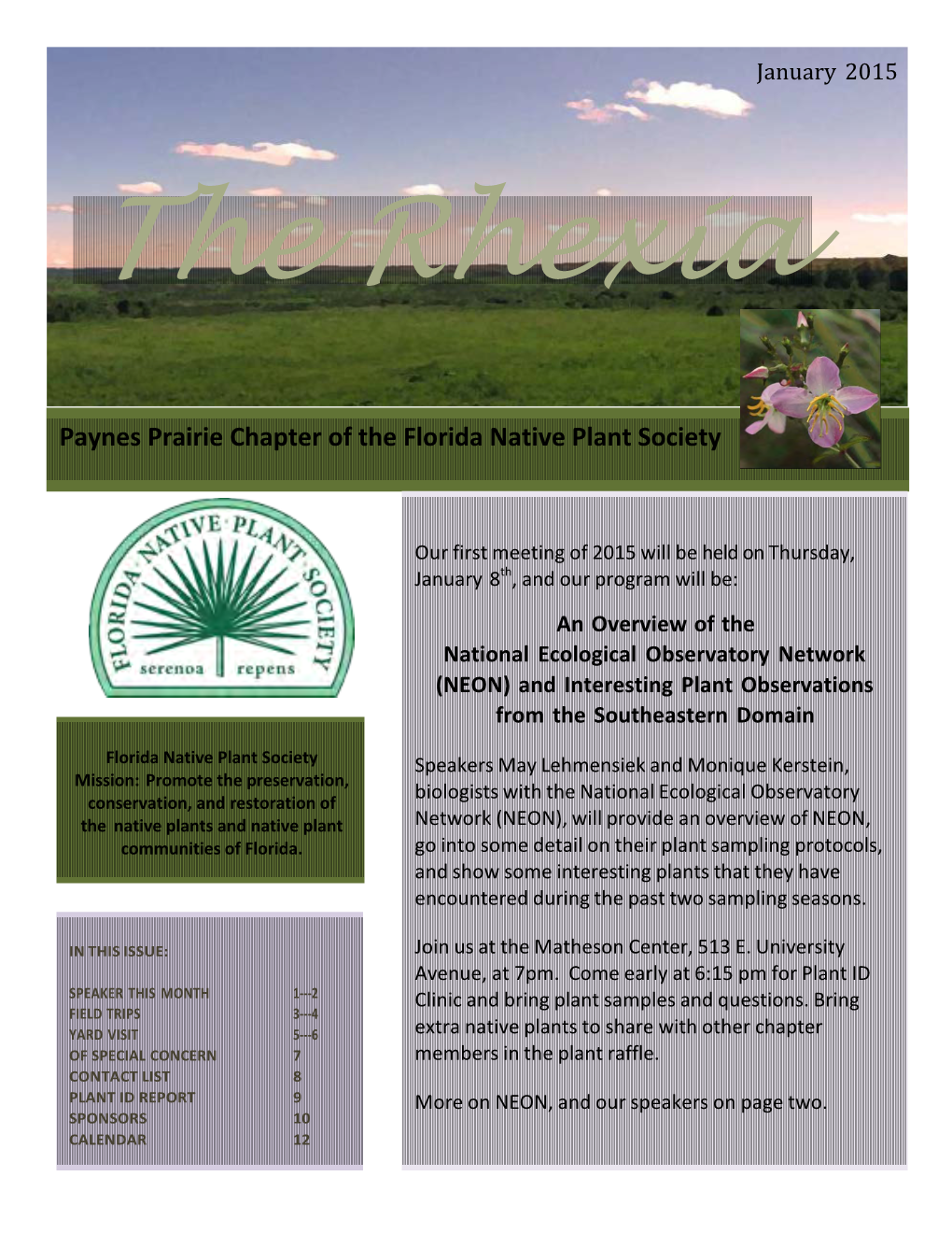 Paynes Prairie Chapter of the Florida Native Plant Society