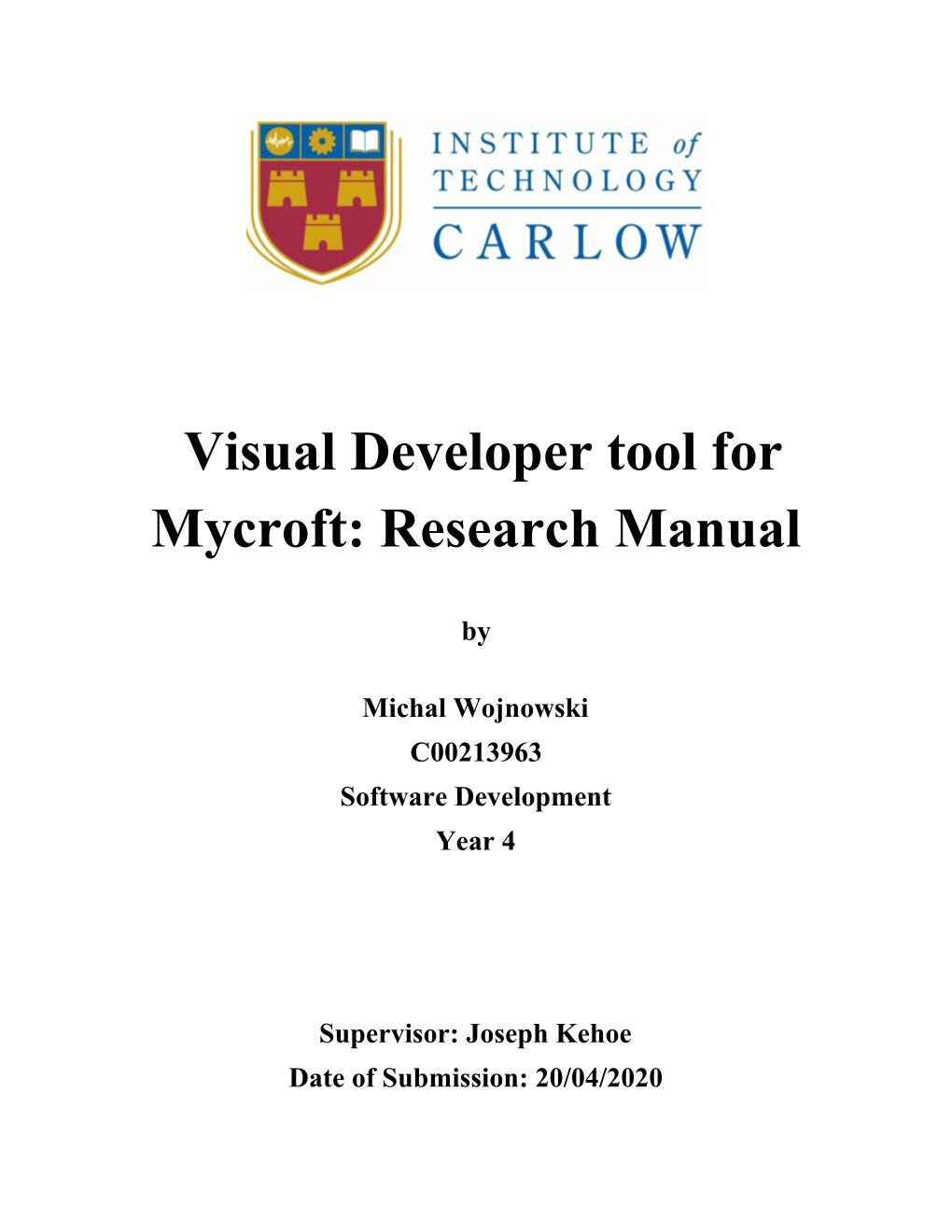 ​Visual Developer Tool for Mycroft: Research Manual