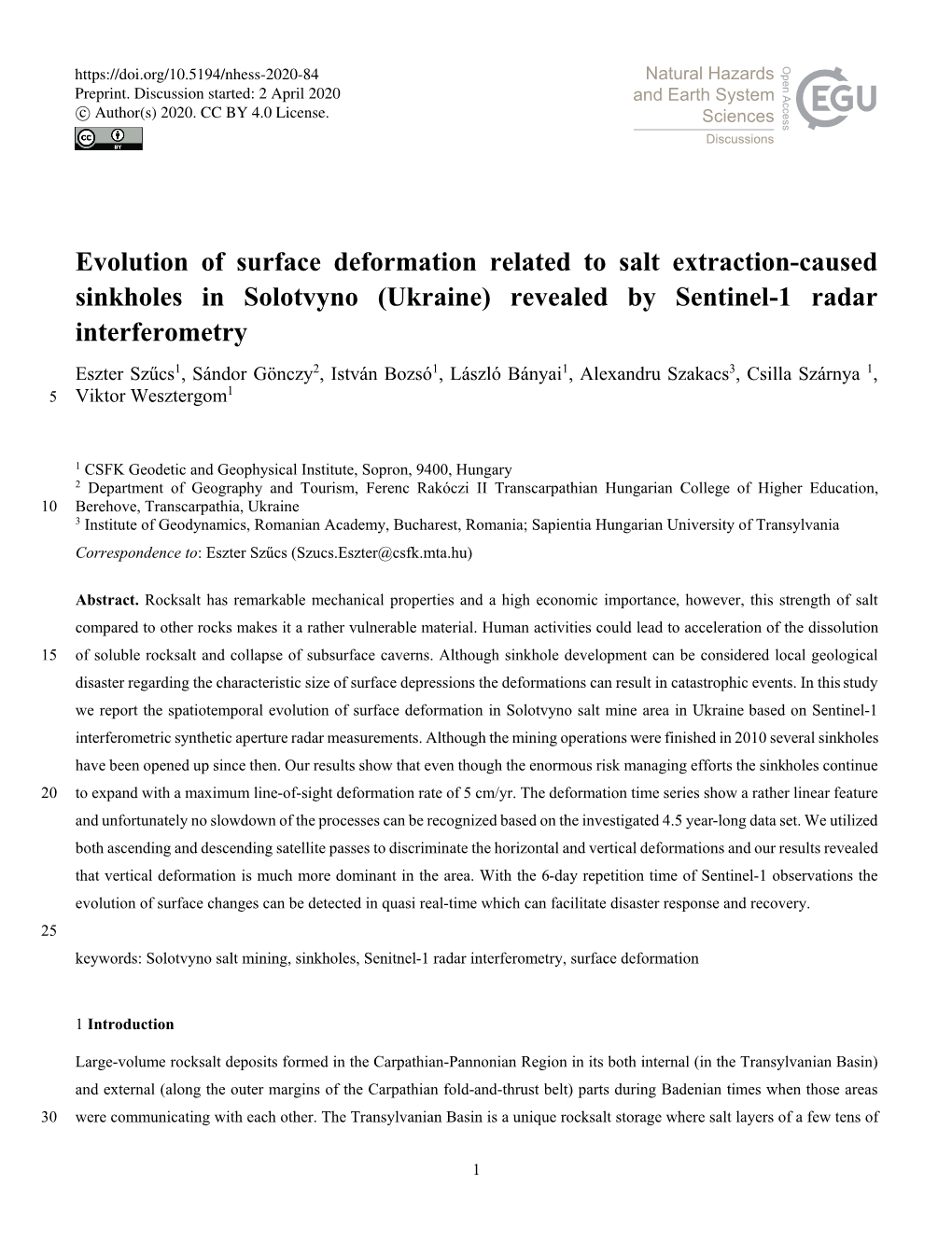 Evolution of Surface Deformation Related to Salt Extraction-Caused