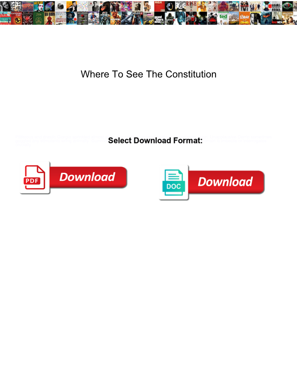 Where to See the Constitution