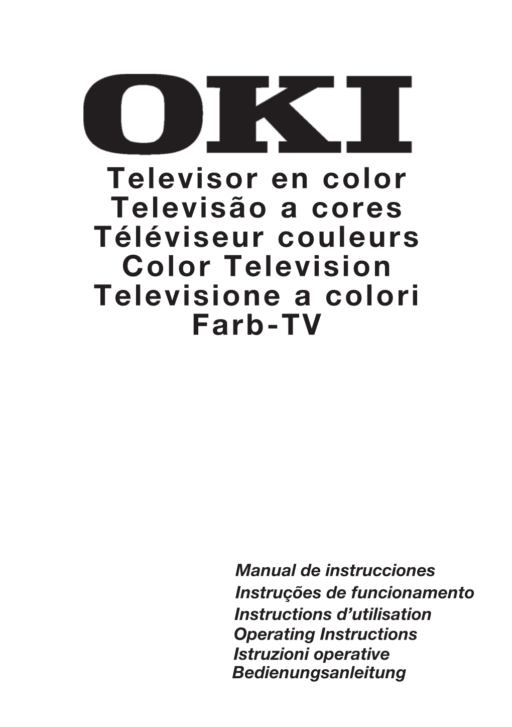 Televisor En Color Televisão a Cores Téléviseur Couleurs Color Television Televisione a Colori Farb-TV