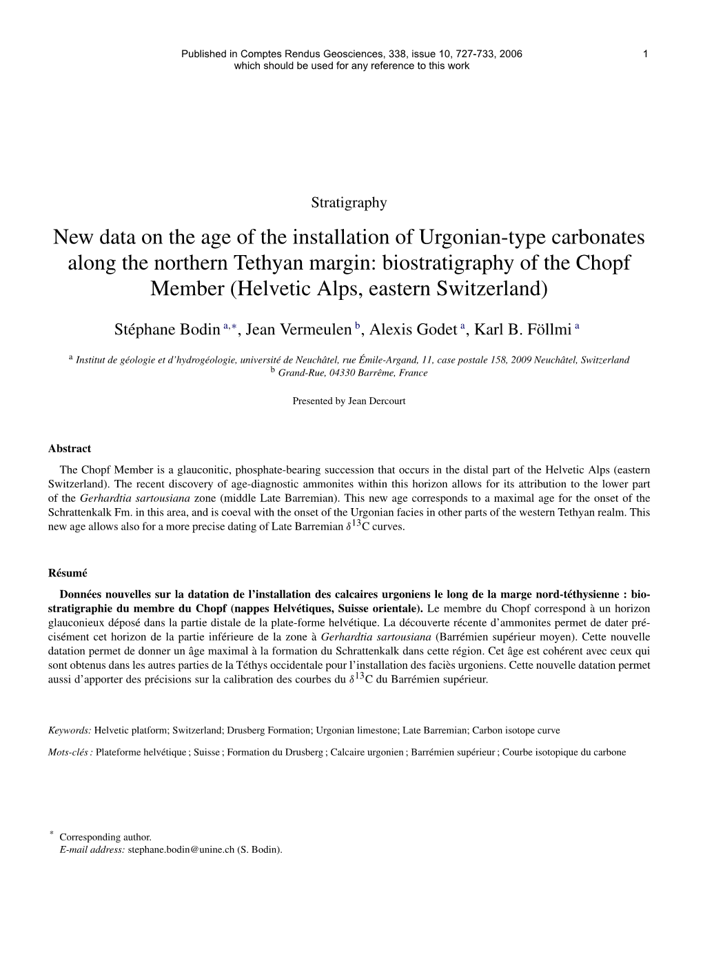 New Data on the Age of the Installation of Urgonian-Type