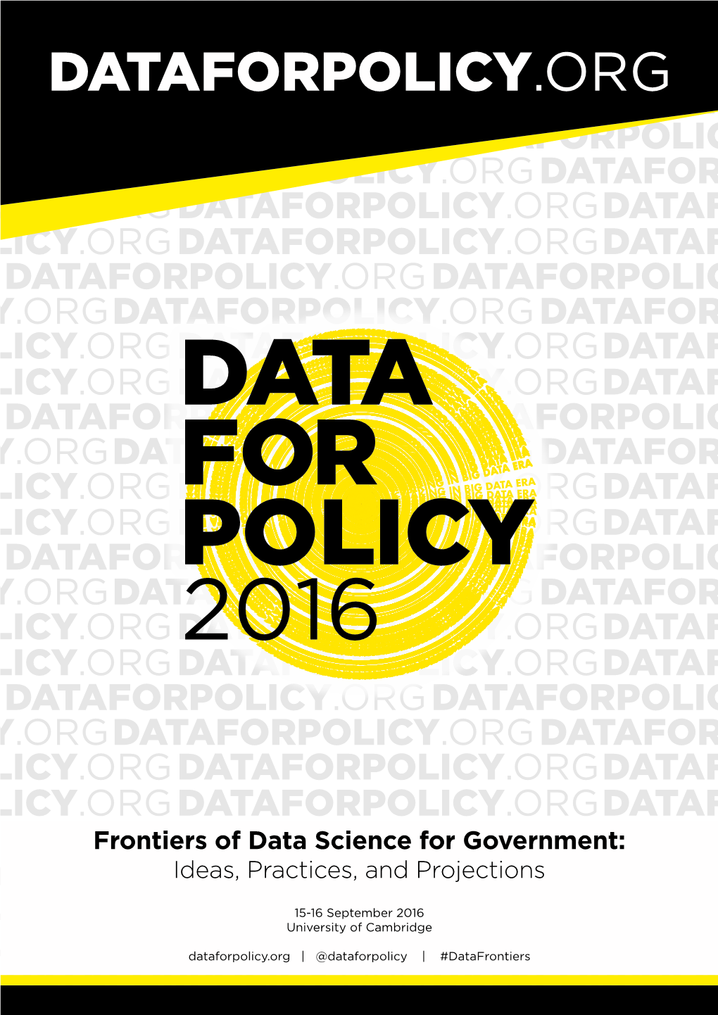 Frontiers of Data Science for Government: Ideas, Practices, and Projections