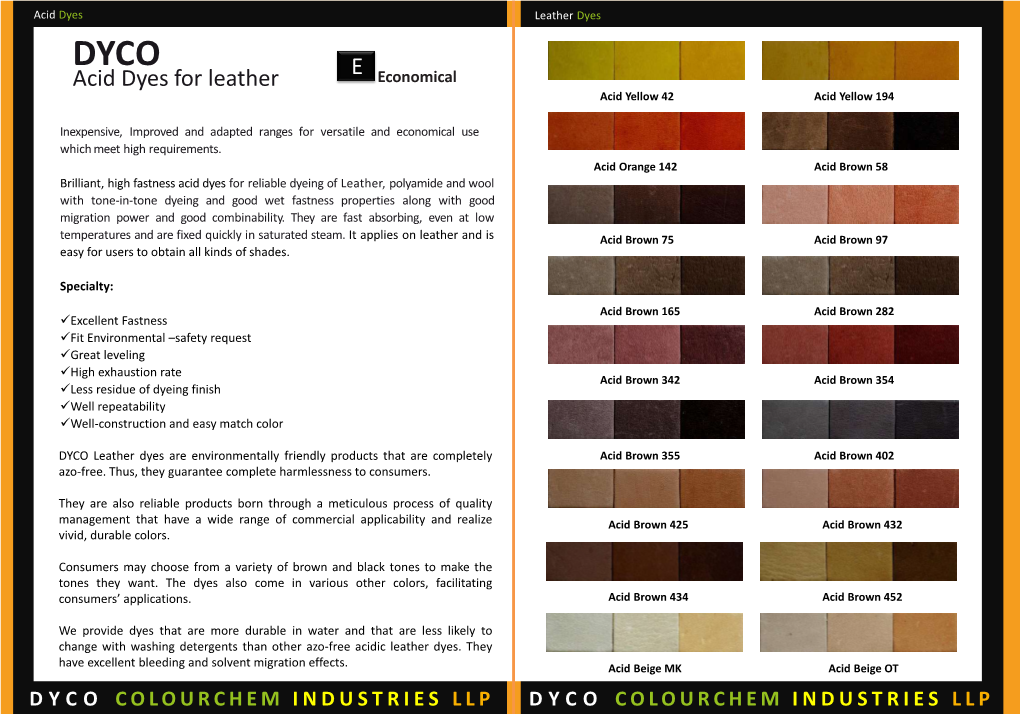 Acid Dyes for Leather Economical Acid Yellow 42 Acid Yellow 194