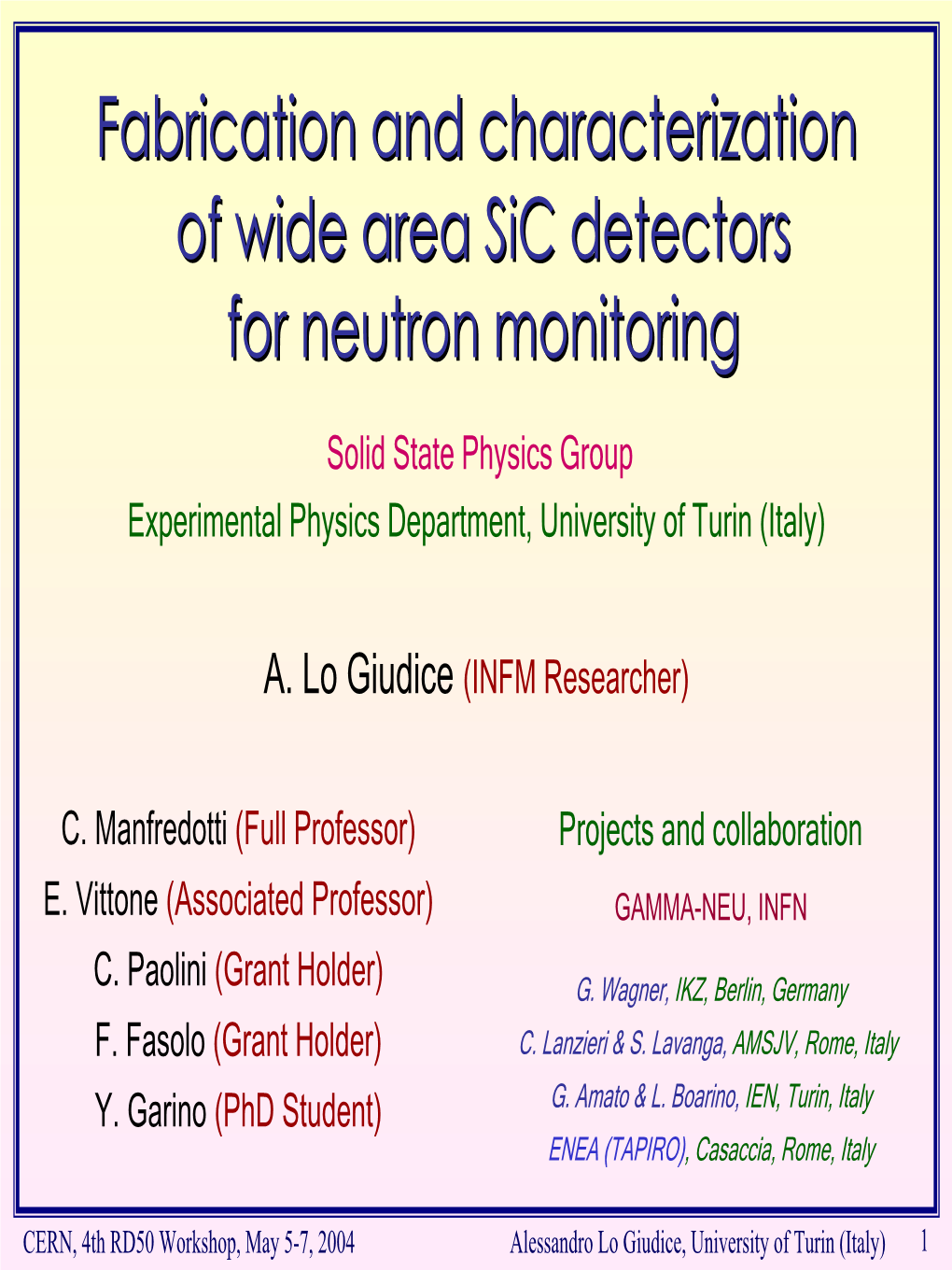 Fabrication and Characterization of Wide Area Sic Detectors for Neutron