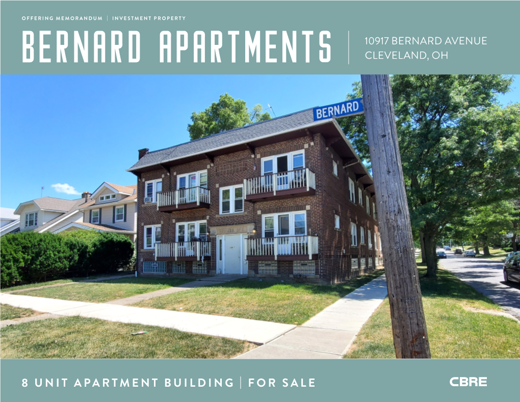 8 Unit Apartment Building | for Sale Affiliated Business Disclosure and Confidentiality Agreement