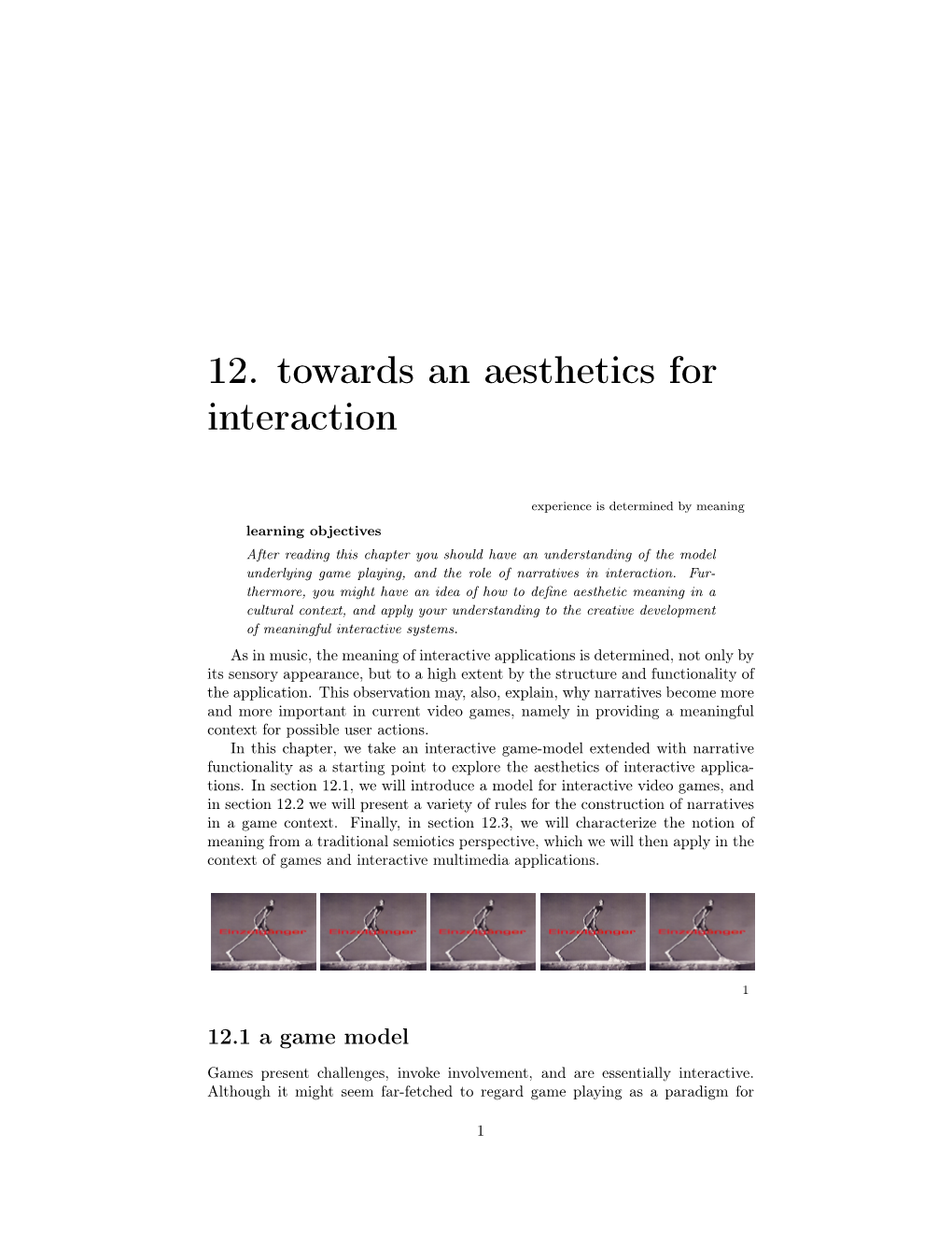 12. Towards an Aesthetics for Interaction