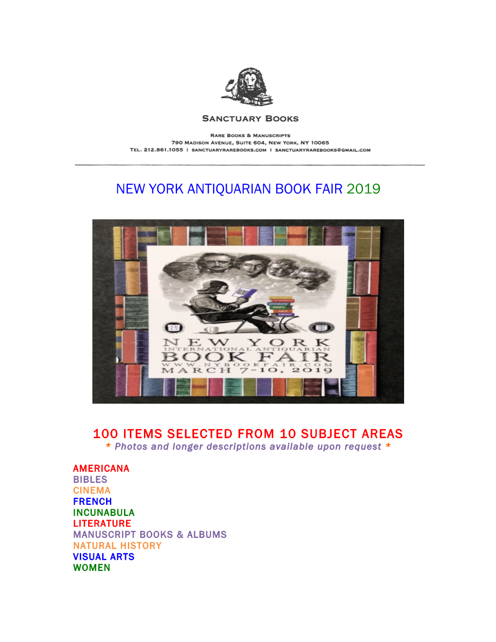 New York Antiquarian Book Fair 2019