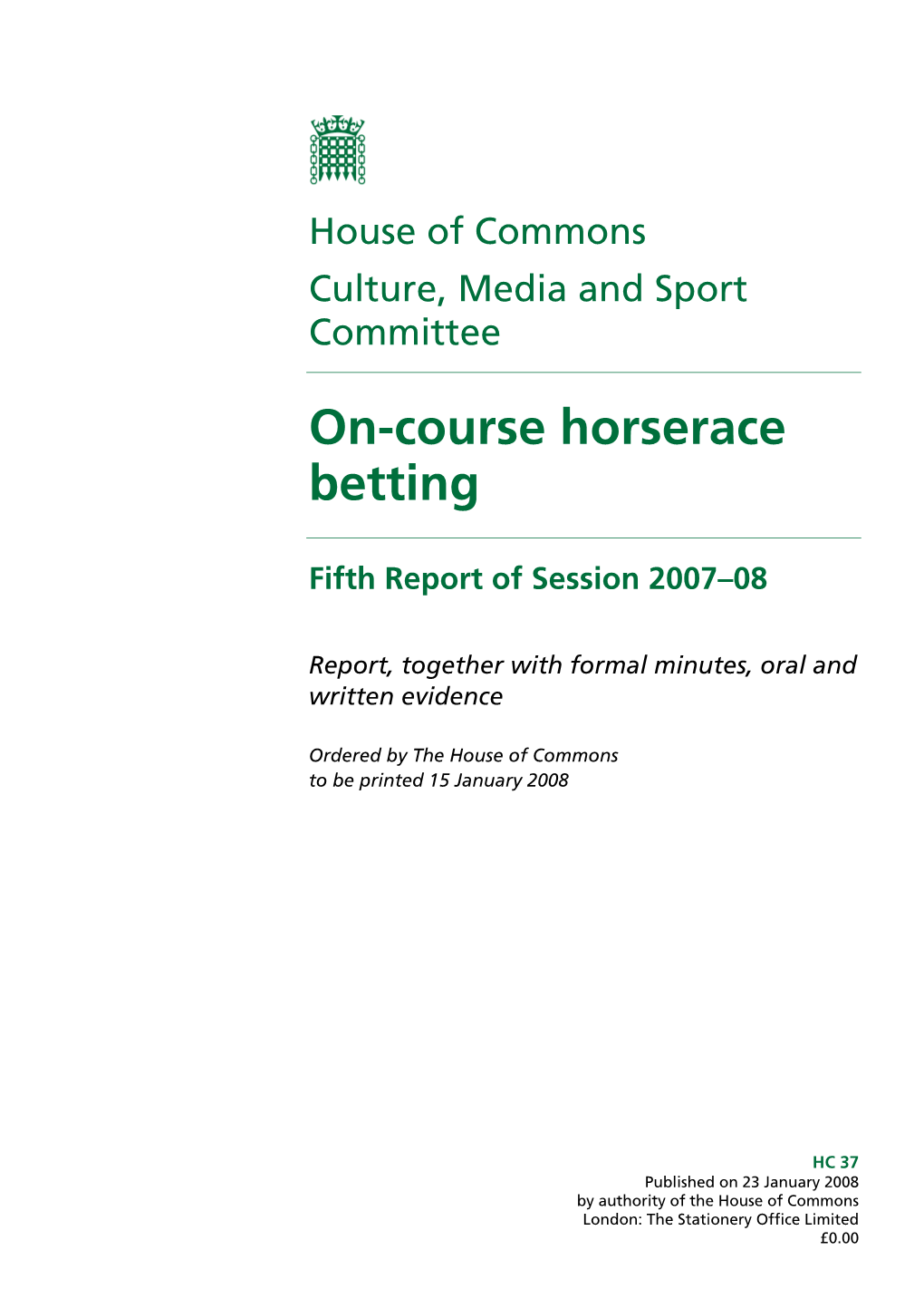 On-Course Horserace Betting